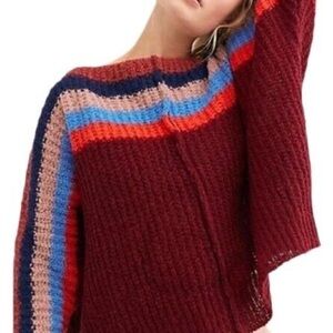 Free people see the rainbow sweater